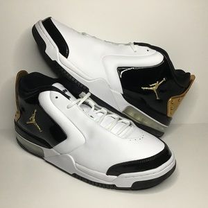 Nike Jordan Big Fund White Black Gold Sneakers Men’s Size 10